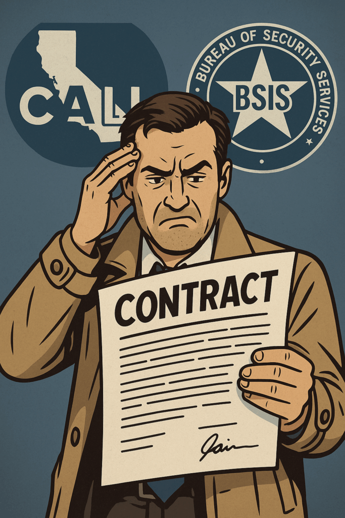 California Private Investigator Contracts